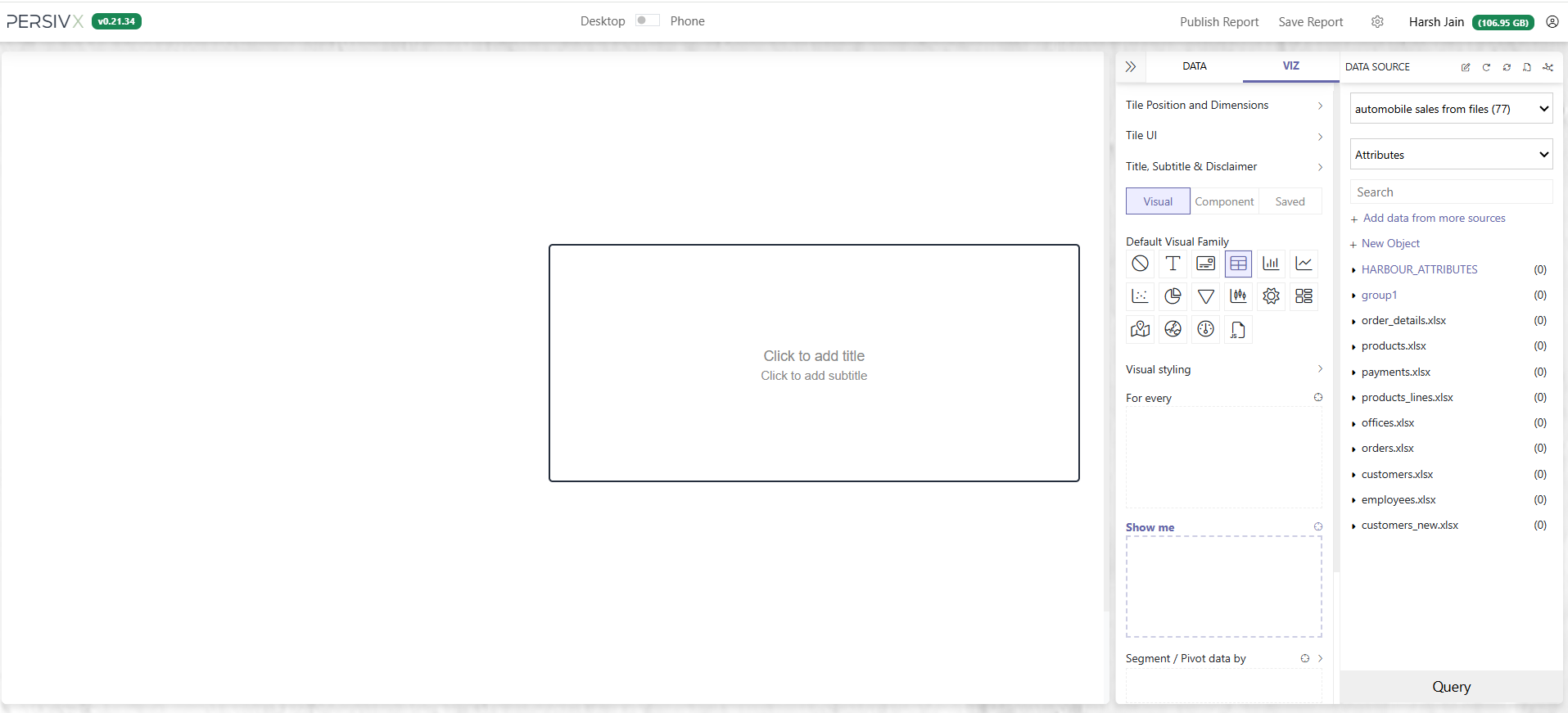 Creating a new tile on the canvas